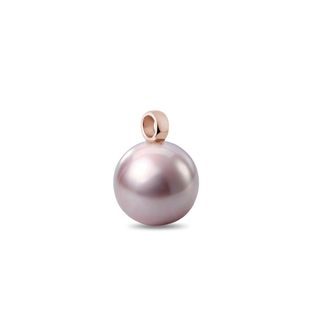 ANHÄNGER MIT VIOLETTER MING-PERLE IN 14-KARÄTIGEM ROSÉGOLD - MAGNETISCHE HALSKETTEN - KETTEN