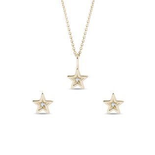 DIAMOND GOLD STAR JEWELLERY SET - JEWELLERY SETS - FINE JEWELLERY