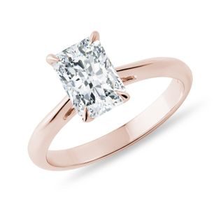 RADIANT CUT DIAMOND ENGAGEMENT RING IN ROSE GOLD - RINGS WITH LAB-GROWN DIAMONDS - ENGAGEMENT RINGS