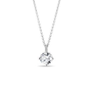 COLLIER EN OR BLANC ET DIAMANT DE SYNTHÈSE 0,5 CT - BIJOUX EN DIAMANT - BIJOUX