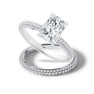 STUNNING WHITE GOLD AND DIAMOND BRIDAL SET - ENGAGEMENT AND BRIDAL RING SETS - ENGAGEMENT RINGS