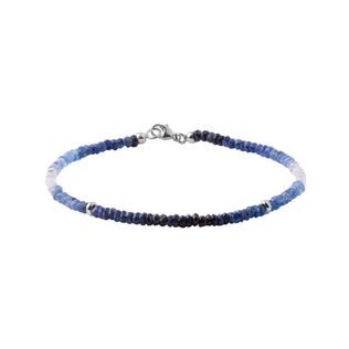 ARMBAND AUS FACETTIERTEN SAPHIREN IN WEISSGOLD - MINERALARMBÄNDER - ARMBÄNDER