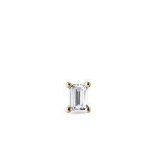 EINZELNER OHRRING MIT SMARAGD DIAMANT IN 14KT GELBGOLD - EINZELNE OHRRINGE - OHRRINGE