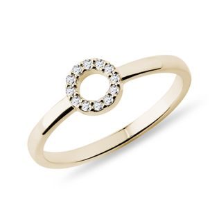 MINIMALISTISCHER DIAMANTRING AUS GELBGOLD - RINGE DIAMANT - RINGE