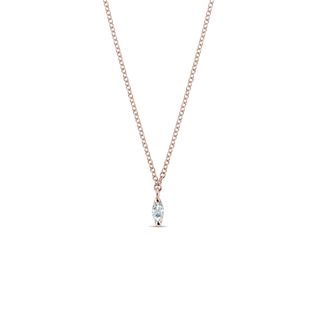 Diamond pendant necklace in rose gold | KLENOTA