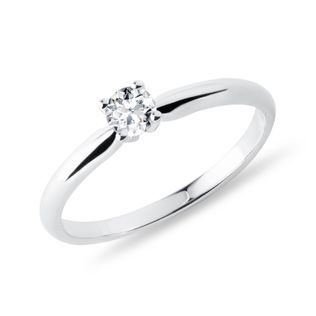 ENGAGEMENT RING WITH DIAMAT IN WHITE GOLD - BRILLIANT CUT DIAMOND ENGAGEMENT RINGS - ENGAGEMENT RINGS