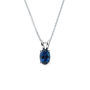 SAPPHIRE NECKLACE IN WHITE GOLD - SAPPHIRE NECKLACES - NECKLACES