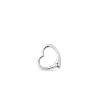 chigo 高山都コラボ Shiny Heart Pendant Shiny Heart Pendant in 14k White Gold | KLENOTA