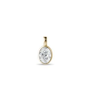 ANHÄNGER MIT 0,69 CT OVALEM LABORDIAMANT IN GELBGOLD - MAGNETISCHE HALSKETTEN - KETTEN