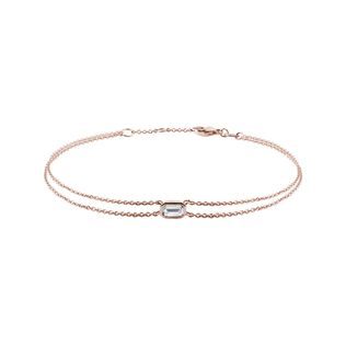 BRACELET EN OR ROSE AVEC MOISSANITE - BRACELETS EN OR ROSE - BRACELETS