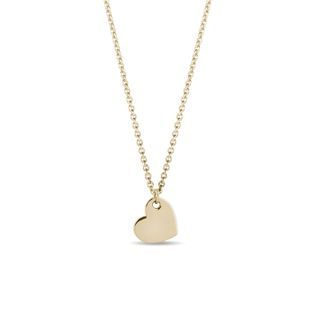 Heart pendant in yellow gold