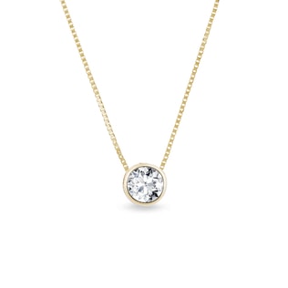 COLLIER AVEC DIAMANT JAUNE EN OR JAUNE CT - COLLIERS AVEC DIAMANTS - COLLIERS