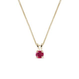 Ruby necklace in gold