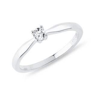 DIAMOND RING IN WHITE GOLD - SOLITAIRE ENGAGEMENT RINGS - ENGAGEMENT RINGS