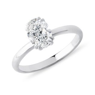 RING MIT OVALEM LABORDIAMANTEN IN WEISSGOLD - RINGE MIT LAB GROWN DIAMANTEN - VERLOBUNGSRINGE