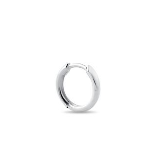 SINGLE HOOP EARRING IN WHITE GOLD - SINGLE EARRINGS - EARRINGS