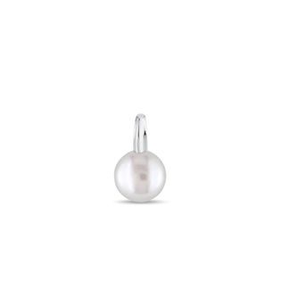 WHITE GOLD FRESHWATER PEARL PENDANT - PENDANTS - NECKLACES