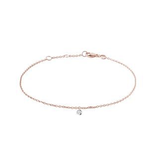 DRILLED LAB GROWN DIAMOND BRACELET IN ROSE GOLD - DIAMOND BRACELETS - BRACELETS