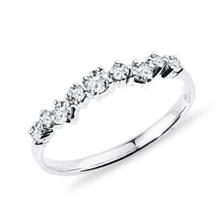 BAGUE ENDIAMANTÉE EN OR BLANC - ALLIANCES DE MARIAGE FEMMES - ALLIANCES DE MARIAGE