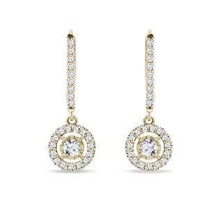 Diamond earrings in 14k yellow gold