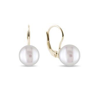 PERLOVÉ NÁUŠNICE VE ŽLUTÉM ZLATĚ - PERLOVÉ NÁUŠNICE - PERLOVÉ ŠPERKY