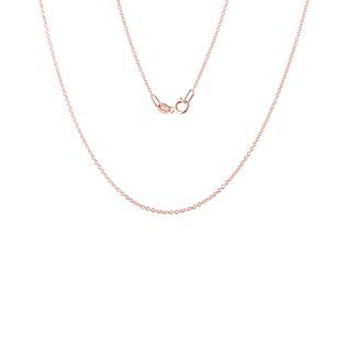 LADIES 45 CM ROLO CHAIN NECKLACE IN ROSE GOLD - GOLD CHAINS - NECKLACES