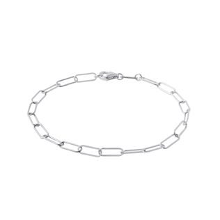 NÁRAMOK TYPU PAPERCLIP Z BIELEHO 14K ZLATA - NÁRAMKY Z BIELEHO ZLATA - NÁRAMKY