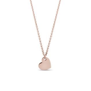 HEART PENDANT IN ROSE GOLD - ROSE GOLD NECKLACES - NECKLACES