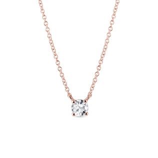 NECKLACE MADE OF ROSE GOLD WITH DIAMOND - DIAMOND NECKLACES - NECKLACES