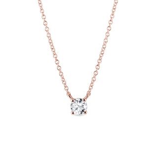 COLLIER CHAÎNE OR ROSE ET DIAMANT - COLLIERS AVEC DIAMANTS - COLLIERS