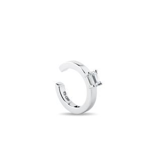 EAR CUFF MIT DIAMANT IN 14KT WEISSGOLD - EINZELNE OHRRINGE - OHRRINGE