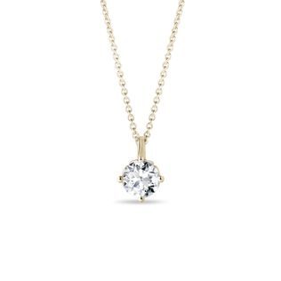 HALF CARAT LAB GROWN DIAMOND GOLD NECKLACE - DIAMOND NECKLACES - NECKLACES