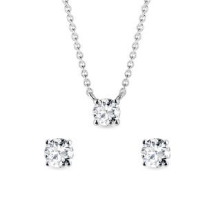 DIAMOND JEWELLERY SET IN WHITE GOLD - JEWELLERY SETS - FINE JEWELLERY