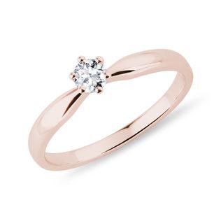 VERLOBUNGSRING MIT DIAMANT IM BRILLANTSCHLIFF IN ROSÉGOLD - VERLOBUNGSRINGE MIT BRILLANT - VERLOBUNGSRINGE