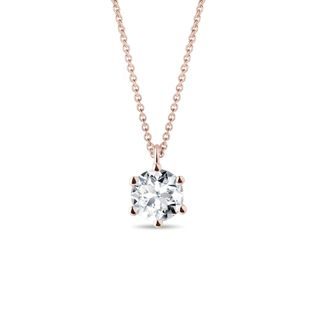 HALSKETTE MIT 1 CT LABORDIAMANT IN ROSÉGOLD - KETTEN MIT DIAMANTEN - KETTEN
