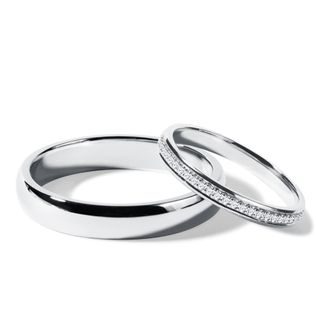 DIAMONDS WEDDING RINGS IN WHITE GOLD - WHITE GOLD WEDDING SETS - WEDDING RINGS