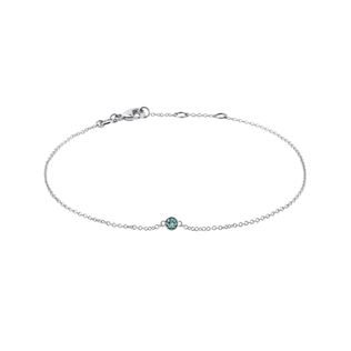 ARMBAND MIT BLAUEM DIAMANT IN WEISSGOLD - ARMBÄNDER MIT DIAMANTEN - ARMBÄNDER
