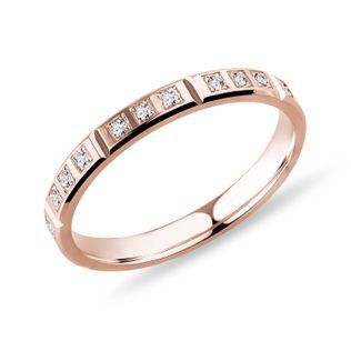 DAMENRING MIT DIAMANTEN IN ROSÉGOLD - RINGE DIAMANT - RINGE