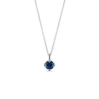 DELICATE SAPPHIRE NECKLACE IN WHITE GOLD - SAPPHIRE NECKLACES - NECKLACES