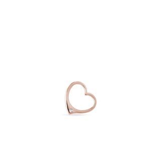 ROSE GOLD DIAMOND HEART PENDANT - PENDANTS - NECKLACES