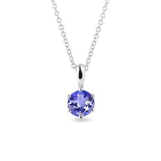 Necklace with Tanzanite in White Gold