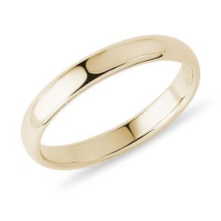 Infinity wedding ring in yellow gold