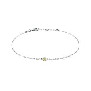 BRACELET EN OR BLANC AVEC DIAMANT JAUNE - BRACELETS AVEC DIAMANTS - BRACELETS