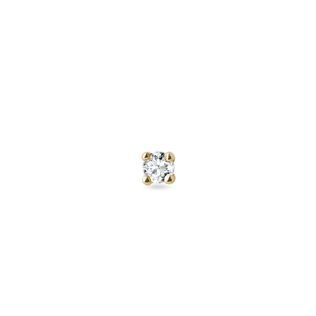 Petite diamond earring in yellow gold