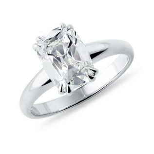 RING MIT 2 CT LABORDIAMANT IM OLD MINE SCHLIFF IN WEISSGOLD - RINGE MIT LAB GROWN DIAMANTEN - VERLOBUNGSRINGE