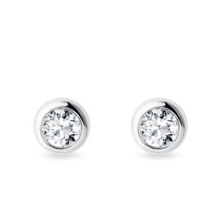 0.7CT DIAMOND STUD EARRINGS IN WHITE GOLD - DIAMOND STUD EARRINGS - EARRINGS