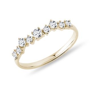 DIAMOND WEDDING RING IN YELLOW GOLD - WOMEN'S WEDDING RINGS - WEDDING RINGS