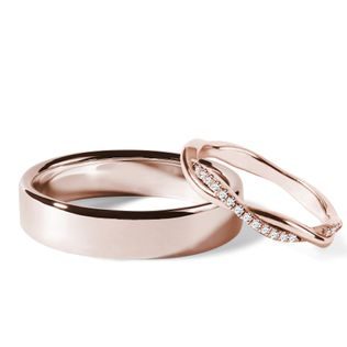 CLASSIC WEDDING SET IN ROSE GOLD - ROSE GOLD WEDDING SETS - WEDDING RINGS