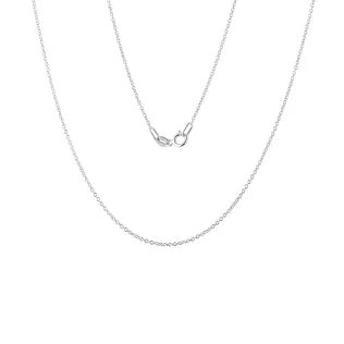 Rolo 30 chain in white gold, 42 cm long