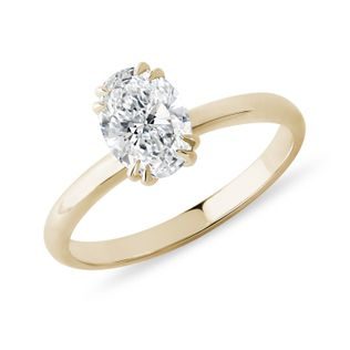 RING MIT OVALEM LABORDIAMANTEN IN GELBGOLD - RINGE MIT LAB GROWN DIAMANTEN - VERLOBUNGSRINGE